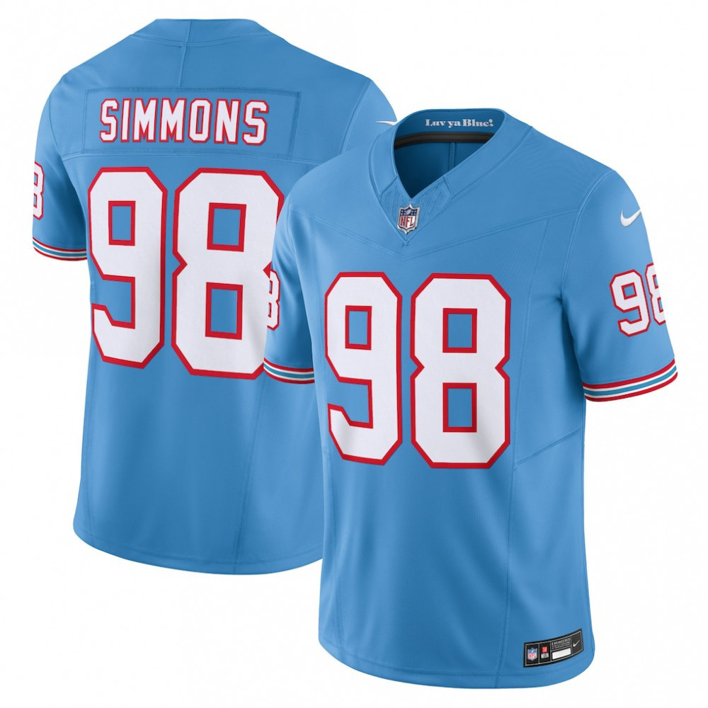 Jeffery Simmons Tennessee Titans Nike Vapor F.U.S.E. Limited Jersey - Light Blue-GridironStore